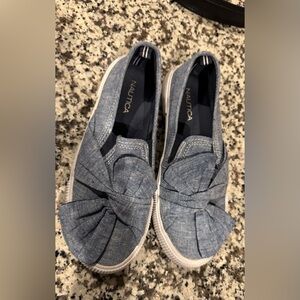 Nautica Blue Loafers with Knotted Bow